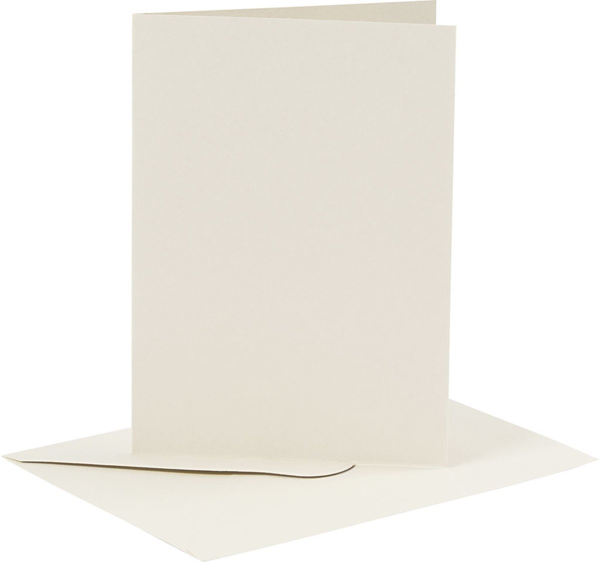 Kaarten en enveloppen, afmeting kaart 10,5x15 cm, afmeting envelop 11,5x16,5 cm, off-white, 6sets [HOB-23011]